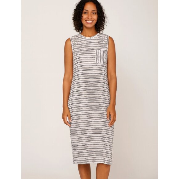 Sol Angeles Striped Pocket MIDI Dress Size XS EUC - Picture 1 of 4